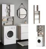A laundry room scene with a washing machine and a cabinet unit. Anteprima dell’immagine prodotto