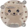 Hanse Home Adventures Kinderteppich Rund Cat Creme Beige Produktbild-Vorschau 2