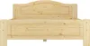 A front view of a wooden bed frame against a white background. Produktbild-Vorschau