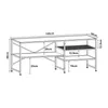 A technical drawing of a TV stand with dimensions indicated. Anteprima dell’immagine prodotto