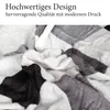 Kuscheldecke XXL (130x170cm) - Hellgrau Karo - Flauschdecke Produktbild-Vorschau 3