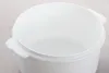 A white plastic container with handles sits on a light-colored surface. Produktbild-Vorschau