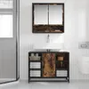 vidaXL Umývadlo Vanity Unit Smoked Oak 80x33x60 cm Drevo Náhľad obrázku produktu 3