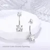 14G 925 strieborný piercing do pupka zlatý titánový Náhľad obrázku produktu 5