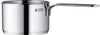 A close-up studio shot of a stainless steel saucepan with a single handle. Podgląd zdjęcia produktu