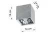 Deckenleuchte VALDE Beton 1xGU10 10W Beton 14x14x14cm Produktbild-Vorschau 15