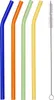 GRÄWE Trinkhalme Hartglas, bunt, 4 Stück + Bürste Produktbild-Vorschau 1