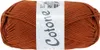 A ball of rust-colored yarn with a label. Produktbild-Vorschau