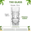 Transparente Tiki-Gläser 6er Set 400ml moderne Produktbild-Vorschau 2