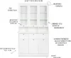 Buffet Schrank Buffetschrank Sideboard Kommode Vitrine Produktbild-Vorschau 9