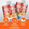 Two containers of ALLNUTRITION FRULOVE In Jelly Peach are shown, with promotional icons and text below. Produktbild-Vorschau