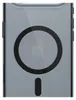 The back of a transparent iPhone case with a black magnetic ring and an Apple logo visible. Podgląd zdjęcia produktu