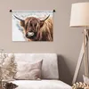 MuchoWow® Wandteppich Wandbehang Schottisches Hochlandrind Produktbild-Vorschau 5