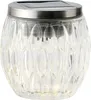 Transparente LED Solar Tischlampe aus Glas, warmweißes Produktbild-Vorschau 3