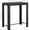 vidaXL Table de bar de jardin noire 100x60,5x110,5 cm Poly Voir les images du produit 5