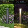 A garden path light shown in daytime and nighttime settings, highlighting its design and ambient lighting. Produktbild-Vorschau