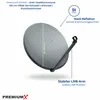 PremiumX PXS100 Satellitenschüssel 100cm Stahl Anthrazit Produktbild-Vorschau 2