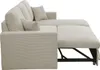 Ecksofa mit Schlaffunktion aus Cord "Alain" - 3-Sitzer - Produktbild-Vorschau 6