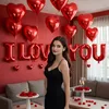 Folienballon Set „I LOVE YOU“ Rot Herzballons 45 cm & Produktbild-Vorschau 3