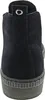 The back view of a dark blue suede Chelsea boot. Voir les images du produit