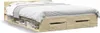 The Living Store Bettgestell mit Schubladen Sonoma-Eiche Produktbild-Vorschau 2