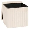 Sitzhocker Cord Elfenbein 38x38x38 cm Produktbild-Vorschau 2