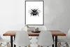 MuchoWow® Gerahmtes Poster Hummel - Botanisch - Retro - Produktbild-Vorschau 2
