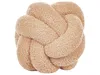 BELIANI Dekoratives Zierkissen Beige Boucle Knoten Kissen Produktbild-Vorschau 4