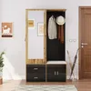 Sweiko Ensemble d'armoires élégant en noir et couleur bois Voir les images du produit 3