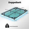 Schwebendes Metallbettgestell mit LED-Beleuchtung, Schwarz, Produktbild-Vorschau 2