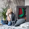 Szafa narożna Relaxdays, 3. generacja, 8 półek, 2 drążki na Podgląd zdjęcia produktu 3