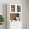vidaXL Sideboard-Aufsatz ALTA Weiß 77x30x92 cm Massivholz Produktbild-Vorschau 1