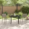 vidaXL Garten Stapelstühle 2 pcs Grau und Braun 54 x 56 x Produktbild-Vorschau 3