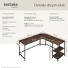 Bureau HAMILTON 138x138x75,5cm - Bois foncé industriel, Voir les images du produit 6