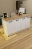 VERRI kuchyňský ostrůvek, bílá/pine Náhled obrázku produktu 1