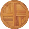 vidaXL Tischplatte Massivholz Teak Rund 2,5 cm 70 cm Produktbild-Vorschau 4