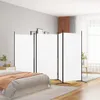 A bedroom scene with a bed and a room divider. Produktbild-Vorschau