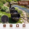 COSTWAY Gartenbrunnen mit Pumpe, 3-stufiger Springbrunnen Produktbild-Vorschau 6