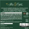 The image shows the back of a dark green chocolate box with product information and ingredients. Produktbild-Vorschau