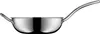 A side view of a stainless steel wok on a white background. Anteprima dell’immagine prodotto