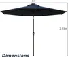 KOMFOTTEU Sonnenschirm 300 cm mit LED, Gartenschirm Produktbild-Vorschau 4