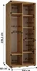 A diagram of a wardrobe with dimensions indicated by text and arrows. Produktbild-Vorschau