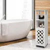 Badezimmerschrank Badschrank pp 3 Ablagen 78x22x22cm Weiß Produktbild-Vorschau 2