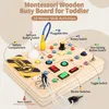 Montessori Busy Board aus Holz, LED Schalterspielzeug, Produktbild-Vorschau 2