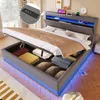 Merax Polsterbett 180x200 cm, Doppelbett mit USB Typ-C Produktbild-Vorschau 1