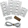 A collection of LED light strips and a wire set arranged on a white background. Náhľad obrázku produktu