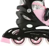 A close-up view of a pink and black roller skate. Produktbild-Vorschau