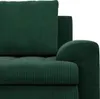 A close-up view of a dark green corduroy sofa. Produktbild-Vorschau