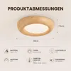Zimilo Rund LED Deckenleuchte, 38cm, Holz-Optik, 24W, 3 Produktbild-Vorschau 5