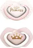 Two baby pacifiers, one with "little Princess" text and the other with a crown graphic. Produktbild-Vorschau